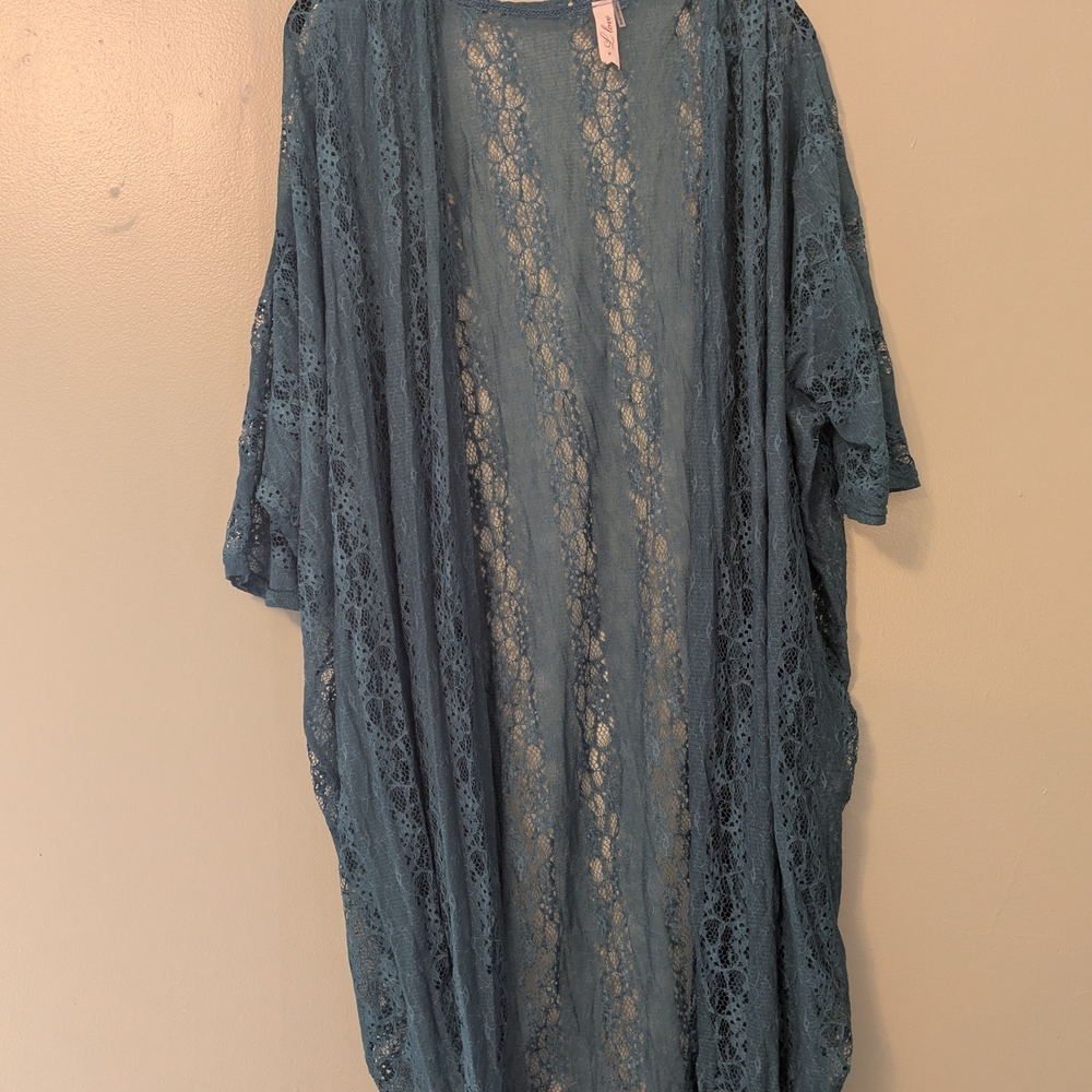 Love Sky Blue Lace Blouse